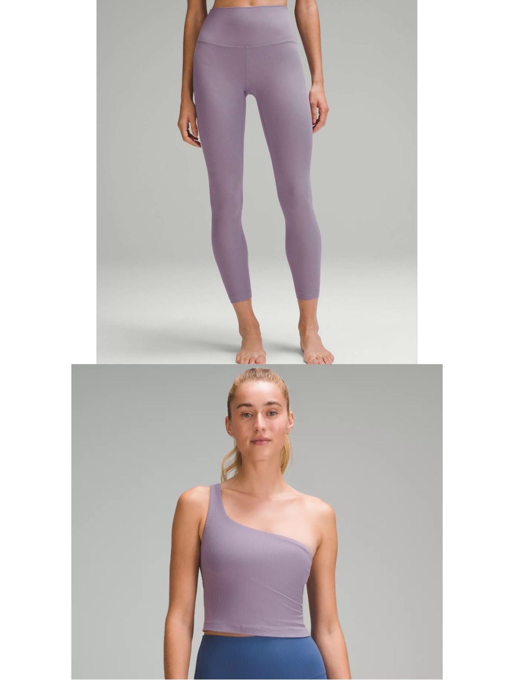 lululemon athletica Lavender One-Shoulder Tank & High-Rise Leggings Set